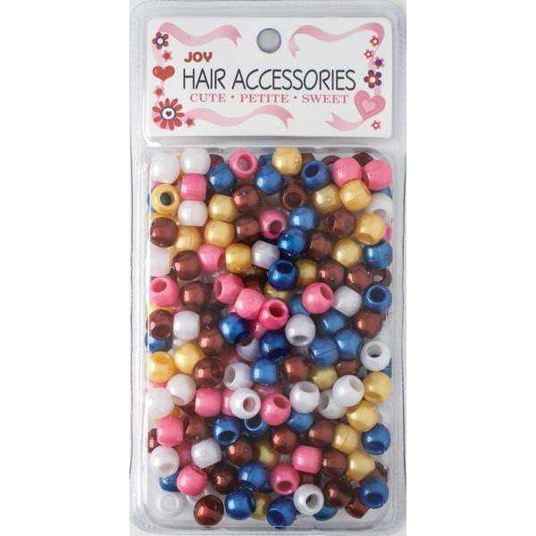 Joy Round Plastic Beads Large Size 240 Ct Solid Pearl Asst Color