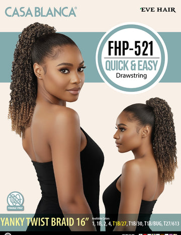 Casablanca Drawstring Yanky Twist Braid 16” FHP-521