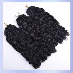 Feather Crochet for Braiding - Burmese Curly 50 Grams (18 inch) (Natural Black)