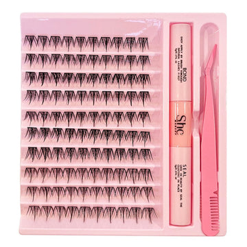 S.he Make Lash Extension Set w\ bond & tweezers