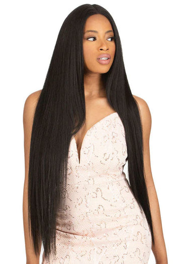Ali Naturale Wig HD Lace Yaki Straight (Human Hair Infused)