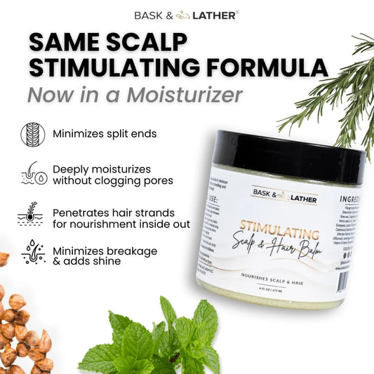 Bask & Lather Stimulating Scalp & Hair Balm 6 FL OZ