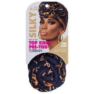 Ms. Remi Silky Top Knot Pre-Tied Turban Assorted Colors