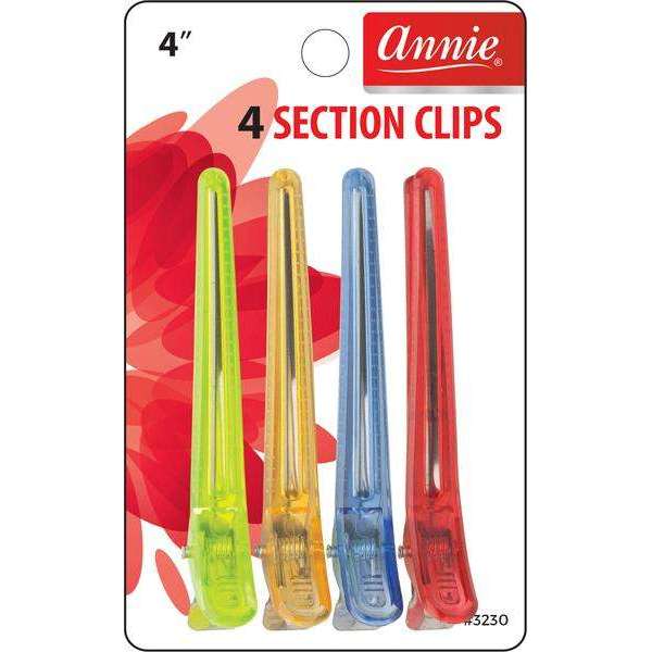 Annie 4" Clear Section Clips (4)