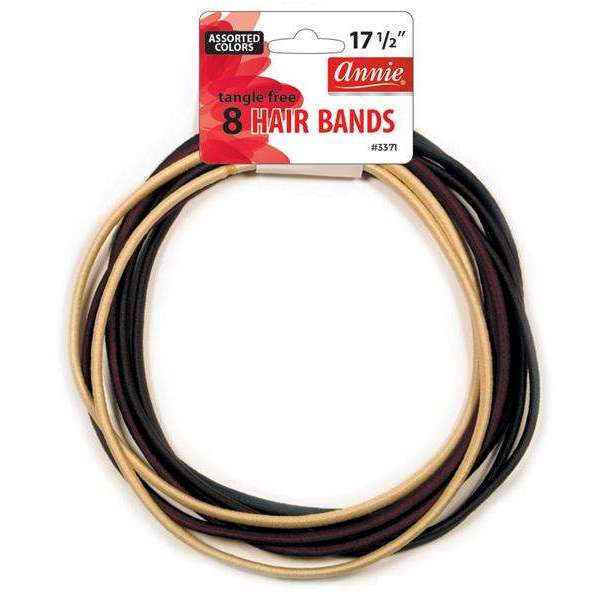 Annie 17 1/2" 8 Hair Bands Assorted Colors