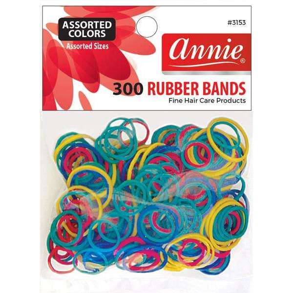 Annie 300 count Assorted size and color rubber bands