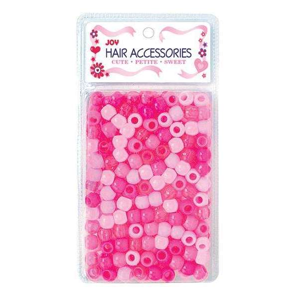 Joy Round Plastic Beads Large Size 240 Ct Pink Asst Color