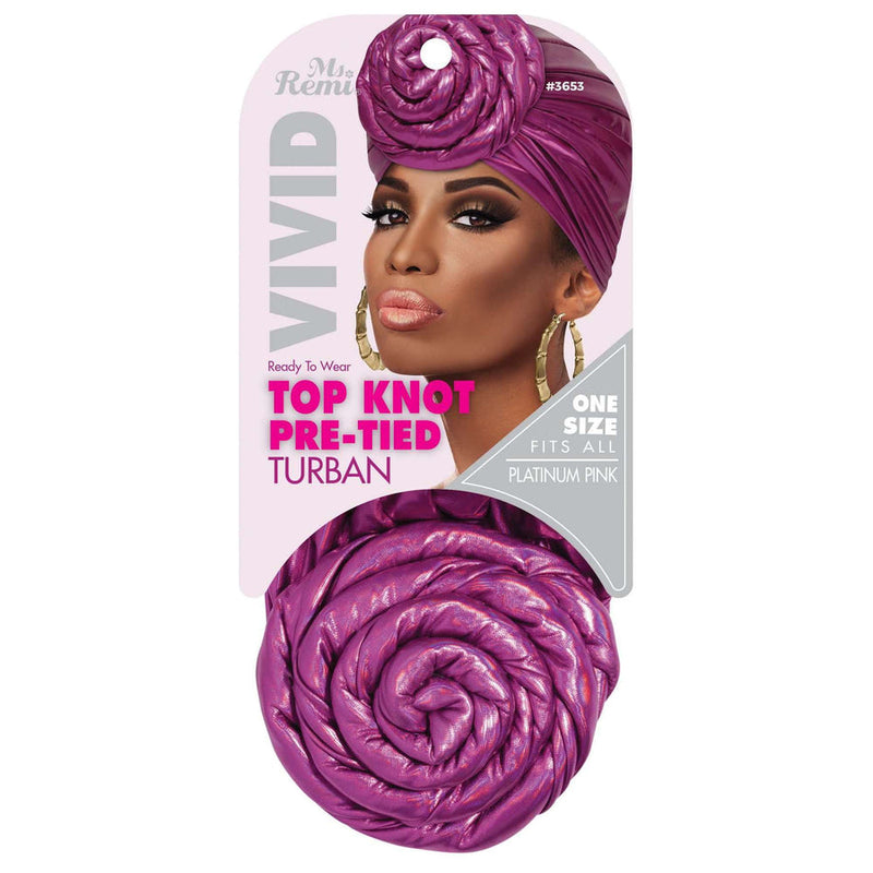 Ms. Remi Premium Vivid Top Knot Pre-Tied Turban Assorted Colors
